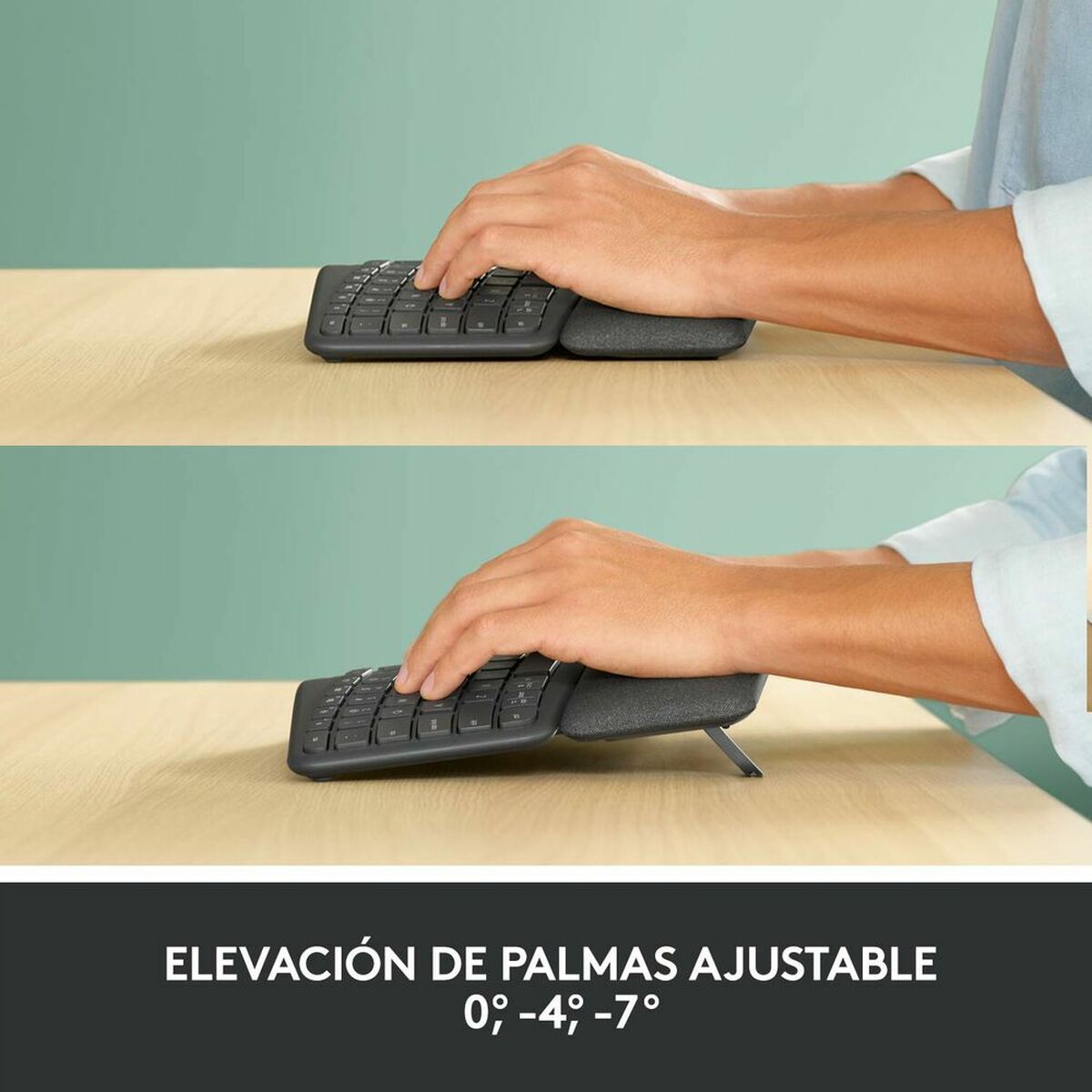 Teclado Logitech Ergo K860 Negro Gris Grafito Acero Qwerty Español
